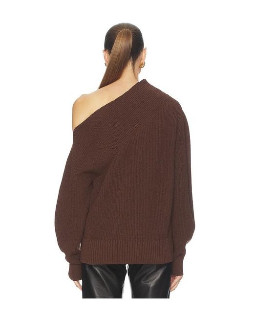 Brochu Walker Brown Hart Off Shoulder Pullover