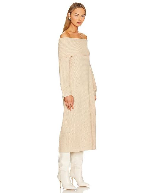 WeWoreWhat Natural Off The Shoulder Sweater Dress