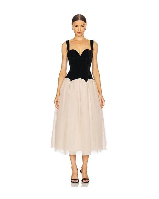 LPA White Estella Midi Dress