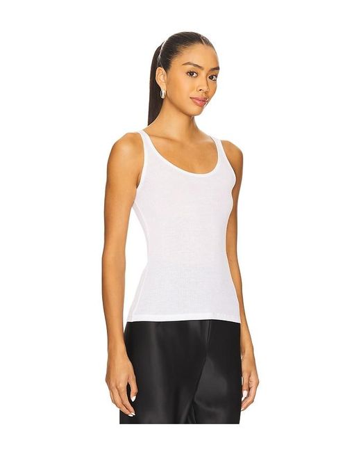 Leset Rozzi スクープネックタンクトップ White