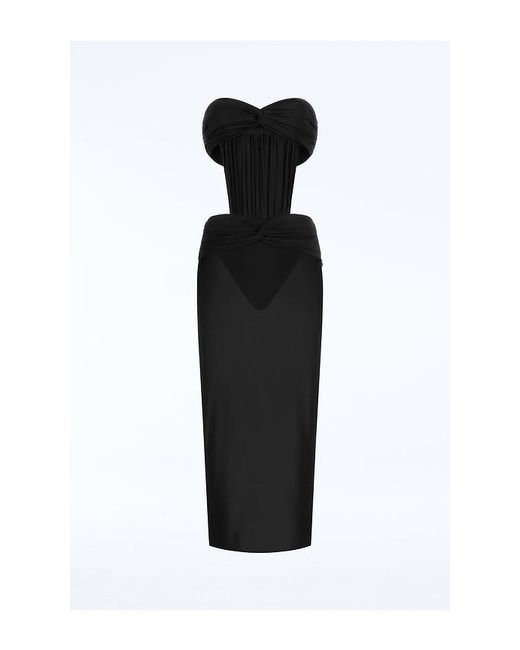 REVOLVE LOS ANGELES Black Colette Midi Dress