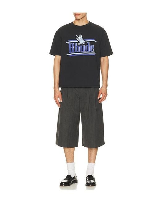Rhude Black Rossa Tee for men
