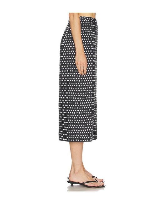 FRAME Black The Polka Dot Skirt
