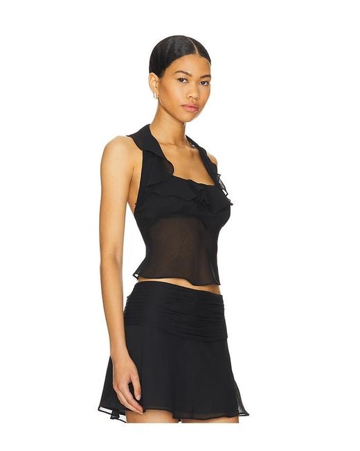 Nia Black Verbena Top