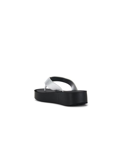 Tory Burch Black Leather Platform Flip Flop