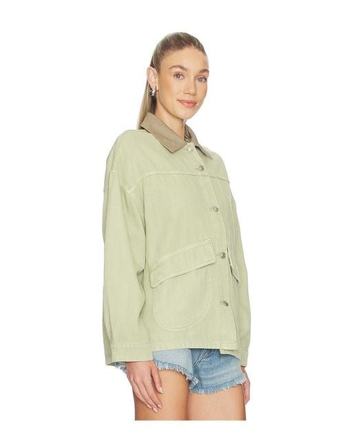 Free People White X We The Free Lemon Denim Jacket