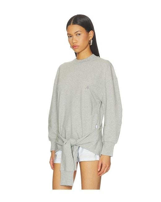 The Attico Gray Fleece Tie Sweatshirt