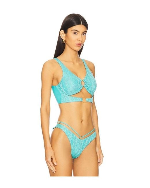 Luli Fama Orange Double Loop Bralette