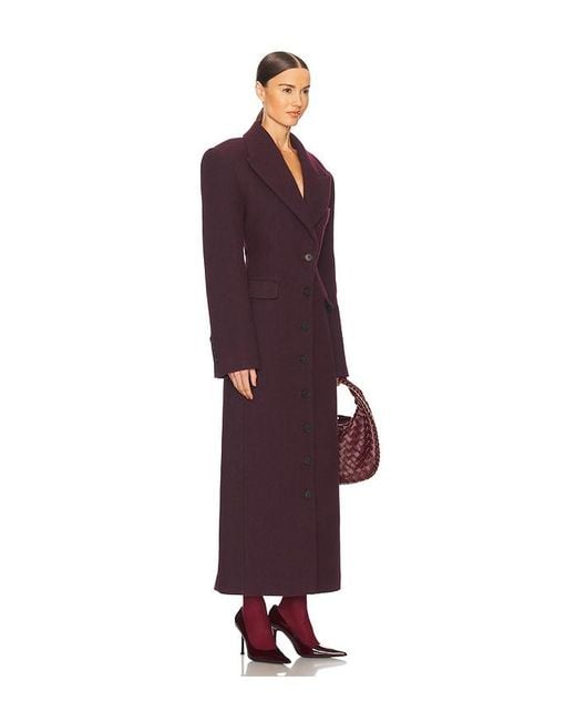 Helsa Purple Italian Wool Blend Topcoat