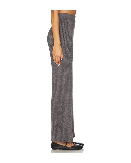 Barefoot Dreams Black Cozychic Ultra Lite Lurex Rib Wide Leg Pant