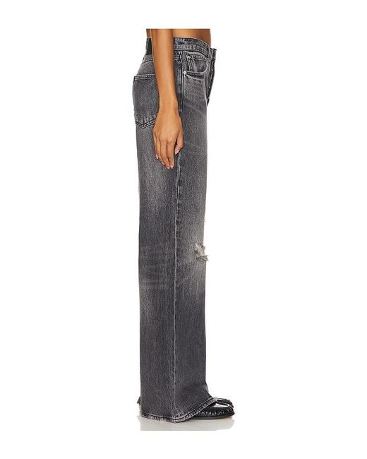 GRLFRND Blue Jade Low Rise Relaxed Flare Jeans