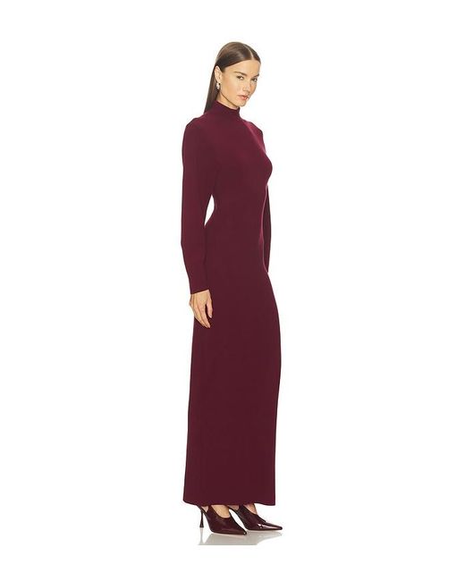 SRG Red Gloria Mock Neck Maxi Dress