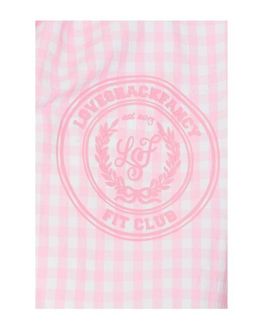 LoveShackFancy Pink Kariana Hoodie