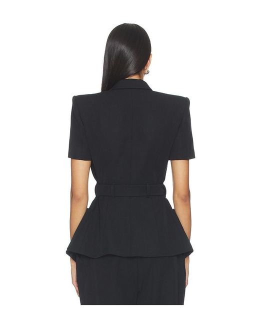 Balmain Tailored Grain De Poudre Jacket In Black & Noir