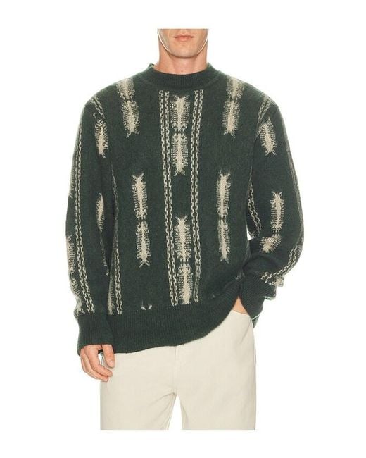 Oas Green Siva Pino Crewneck Sweater for men