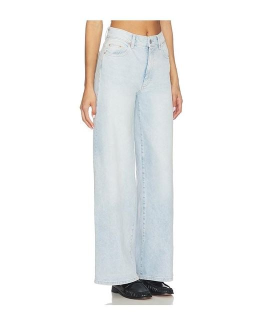 DL1961 White Hepburn High Rise Wide Leg Jeans