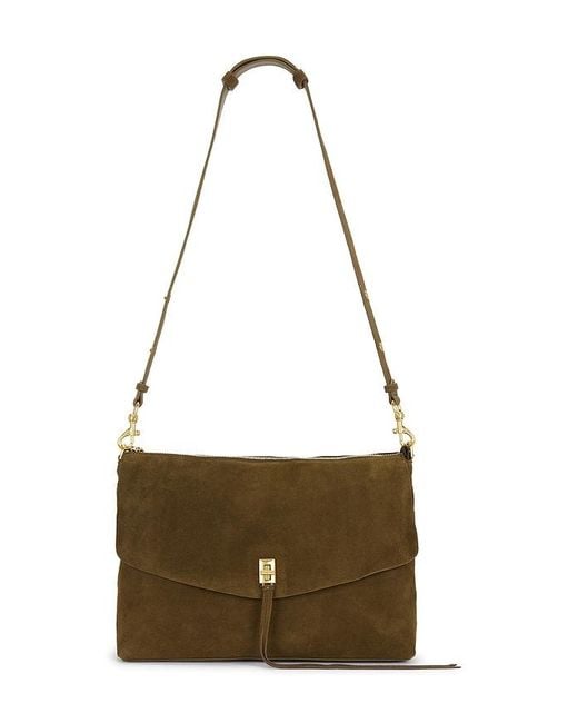 Rebecca Minkoff Brown Darren Lg Top Zip Shoulder Bag