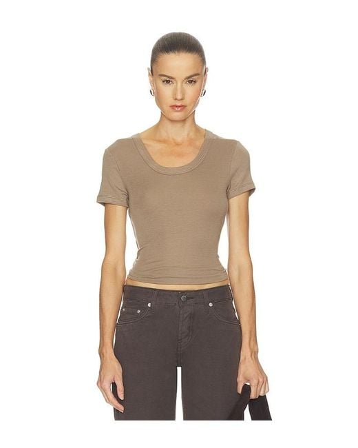 Citizens of Humanity Brown Maude U Neck Tee