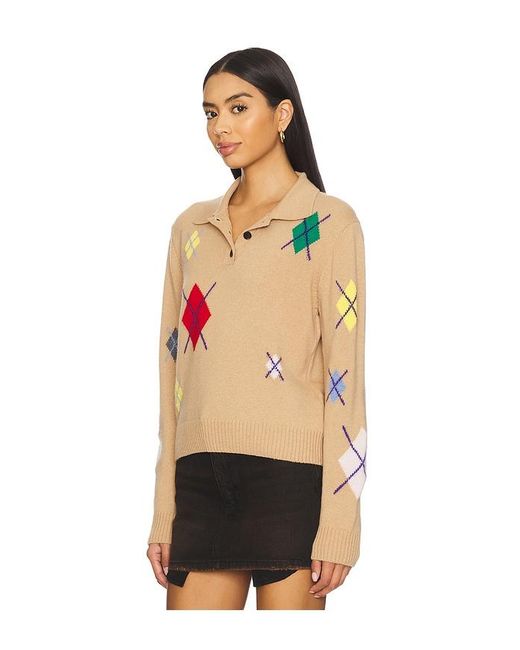 MSGM Black Broken Argyle Sweater