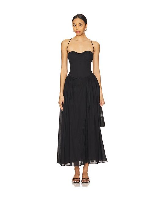 Bardot Black Estie Cotton Maxi Dress