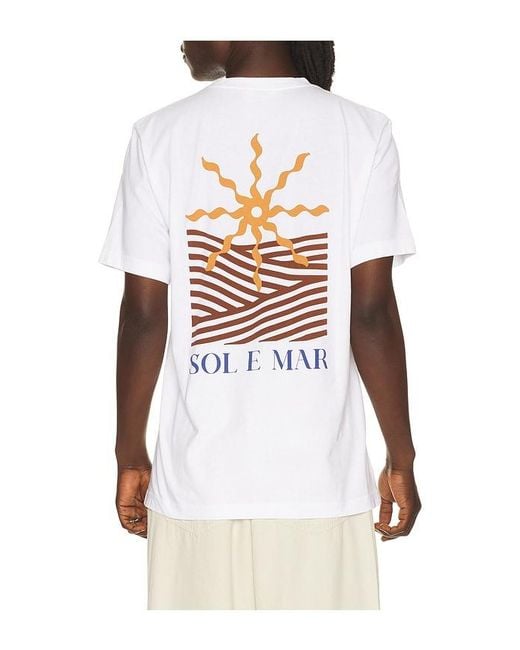 Frescobol Carioca White Dinis Cotton Sol E Mar Print T-Shirt for men