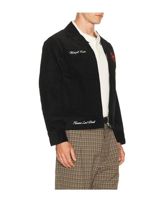 MIDNIGHT RODEO Black Cord Club Jacket for men