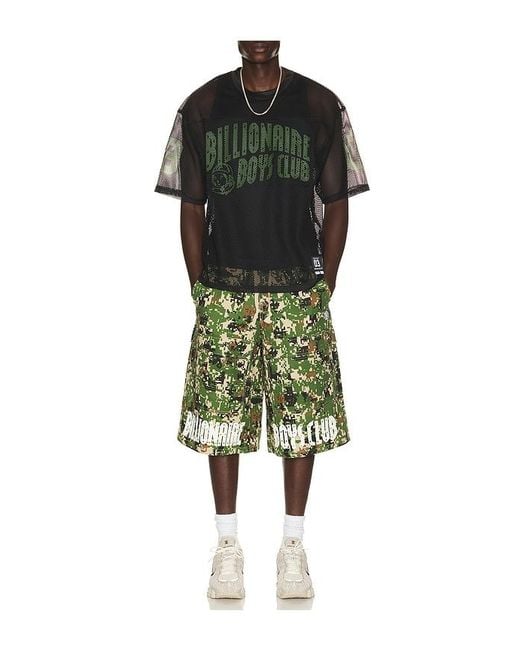 BBCICECREAM Green Camo Cargo Shorts for men