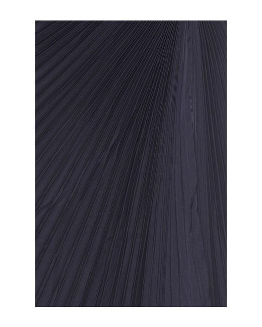 AMUR Blue Kaylani Pleated Gown
