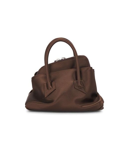 The Attico Brown La Passeggiata Mini Top Handle Bag