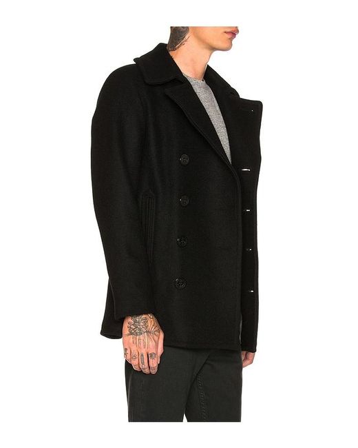 Schott Nyc Blue Slim Fit Peacoat for men