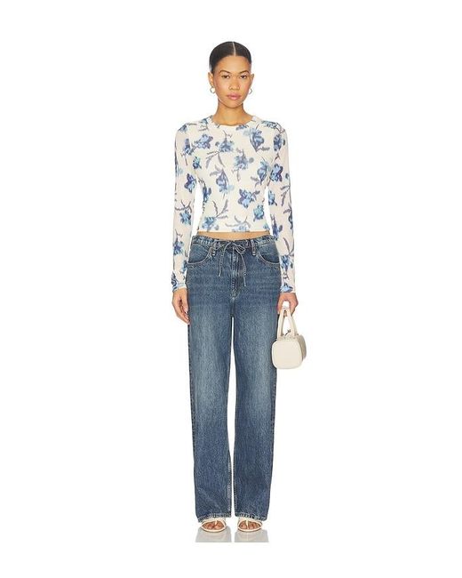 Rag & Bone Blue Phoebe Drawstring Wide