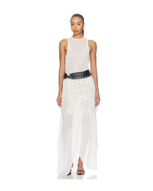 KETTEL ATELIER White Kita Crochet Belt Short