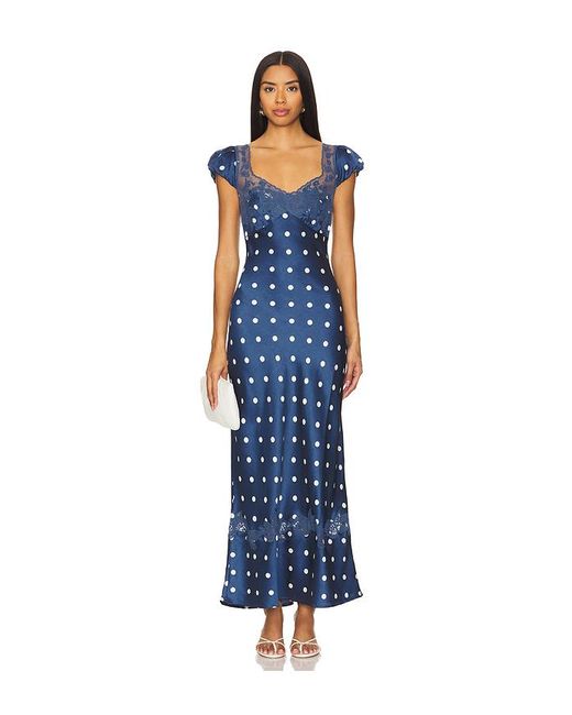 Free People Blue Butterfly Babe Midi Dress
