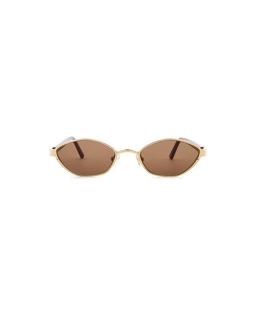 Lu Goldie Brown Farrah Sunglasses