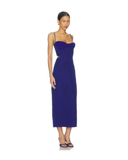 Bardot X Revolve Martini Midi Dress in Blue