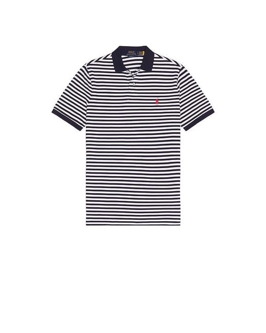 Polo Ralph Lauren Blue Short Sleeve Mesh Polo Classic Fit for men