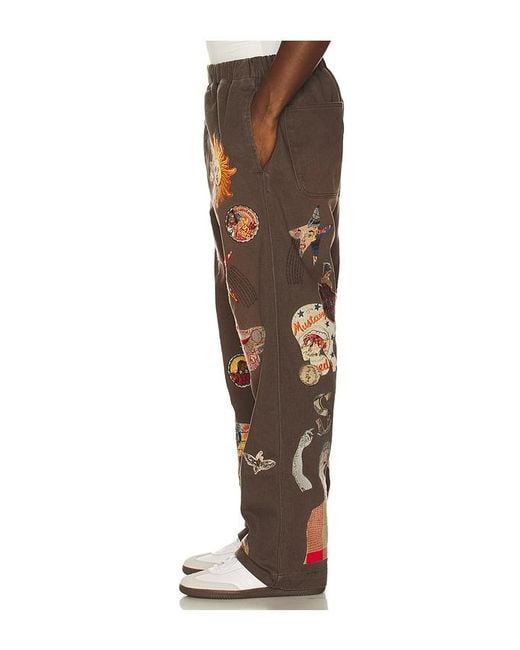 Samuel Zelig Brown Collage Pant for men