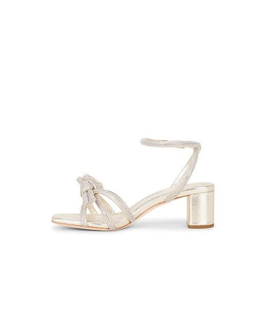 Loeffler Randall White Mikel Mid Heel Bow Sandal