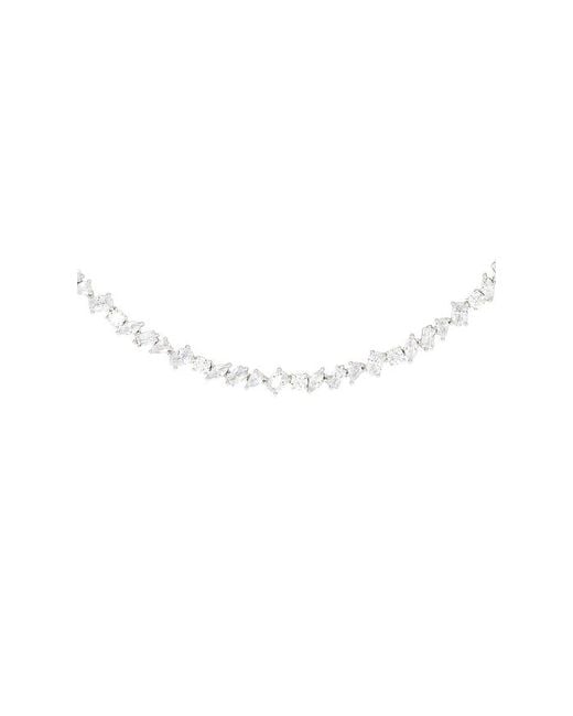 Shashi White Pear Diamond Tennis Necklace