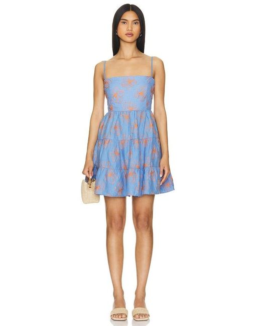 Maaji Blue Limited Edition Emily Linen Mini Dress