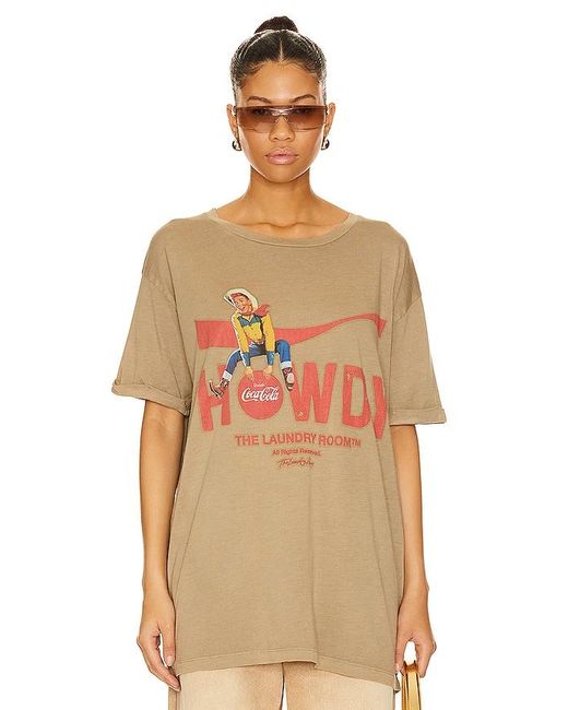 The Laundry Room Natural Howdy Coke Oversized Tee