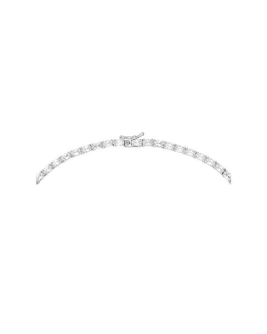 Shashi Metallic Oval Tennis Necklace