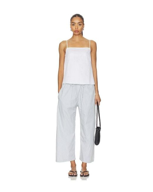 Leset White Yoko Tie Back Top