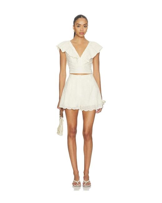 Astr White Margo Shorts