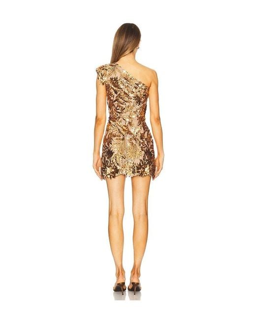 Bronx and Banco Multicolor Tokyo One Shoulder Mini Dress
