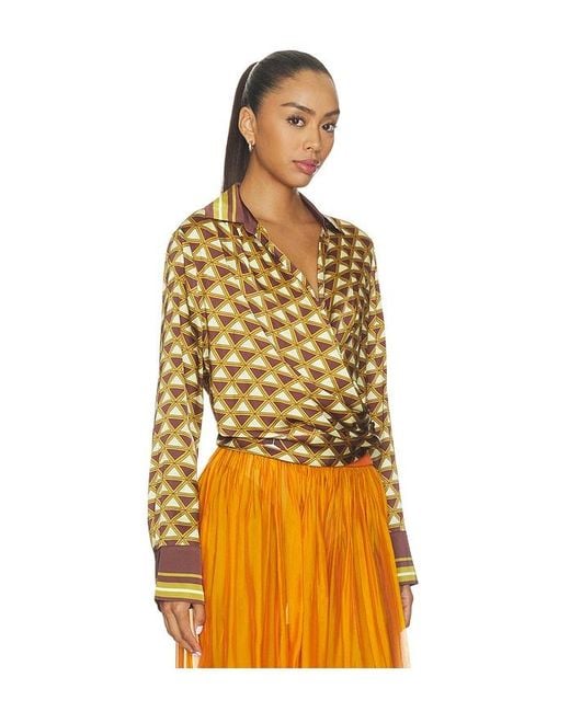 retroféte Orange Kourt Blouse