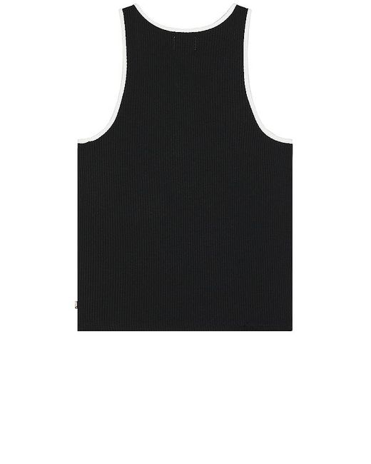 Honor The Gift Black A-spring Binded Rib Tank for men