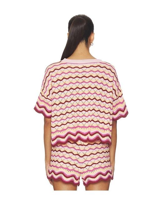 LSPACE Red Sunchaser Top
