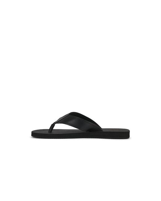 Vince Black Fiji Leather Thong Sandal for men