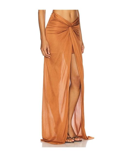 GIUSEPPE DI MORABITO Orange Knotted Skirt
